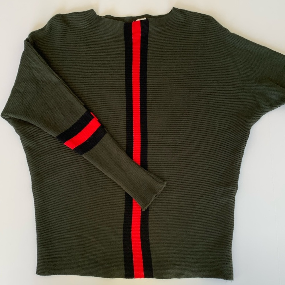 PINKILICIOUS OLIVE GREEN SWEATER